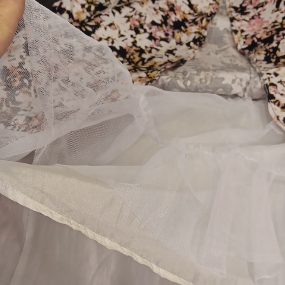 Liz Claiborne Floral Print Fit And Flare Cottagecore Dress - Pink and Black NWOT - Picture 11 of 14